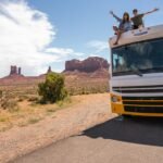 A car on an open road trip through a vast American landscape, illustrating the diverse and incredible places to visit in the USA.