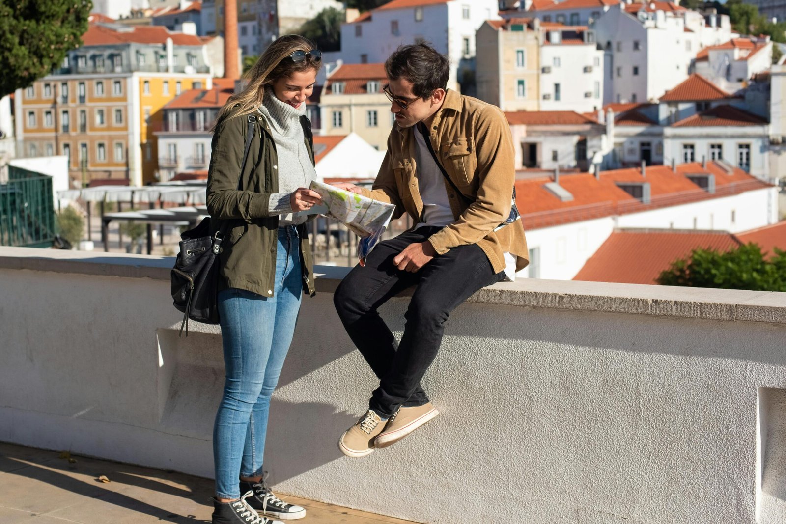 An individual confidently exploring a vibrant city street, referencing their smartphone, symbolizing the effortless discovery of local sightseeing places, unique attractions, and hidden gems nearby.